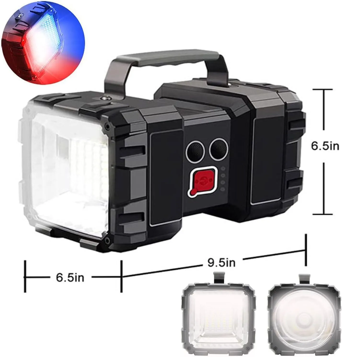 Rechargeable Flashlight, LED Spotlight Flashlight 10000mAh 12000LM 20h Ultra-Long Standby 3 4 Lights Modes Waterproof Camping Flashlight（55 LEDs）