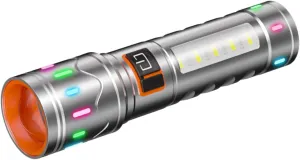Rechargeable Small LED Flashlight, high Lumen EDC Flashlight, Five Lighting Modes and Zoom, Suitable for Daily Carrying and Emergency use.