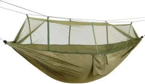 Recreation 1-2 Person Portable Outdoor Camping Hammock with Mosquito Net Parachute Fabric Hanging Bed Hunting Sleeping Swing Gifts for Hikers