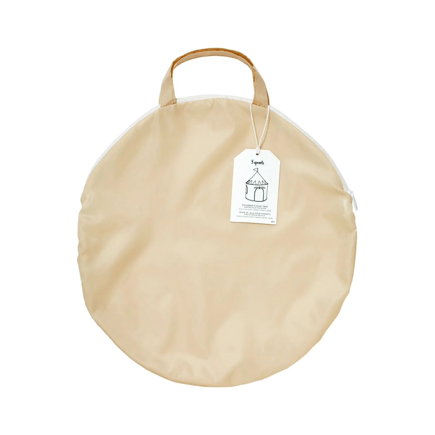 Recycled Fabric Play Tent Castle - Beige