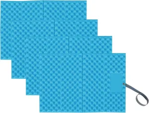 REDCAMP Portable Foam Hiking Seat Pad, Foldable Z Hiking Seat Pad Sitting Cusion for Camping Backpacking Stadium Outdoor Activities, Blue 4pc