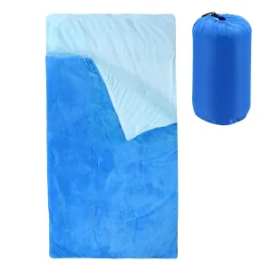 REDCAMP Toddler Sleeping Bag,Warm Plush Slumber Bag for Girls and Boys Toddler Nap Mats 49" x 25" for Sleepover, Daycare, Preschool, Kindergarten,Blue