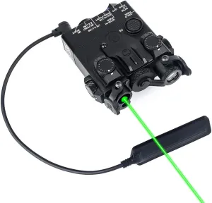Red/Green/Blue Laser Sight   Strobe/Momentary/Constant Modes Whitelight LED 160 Lumens Flashlight with IR Laser，Metal DBAL-A2 Box Laser Sights，with Pressure Switch，for 20mm Rail