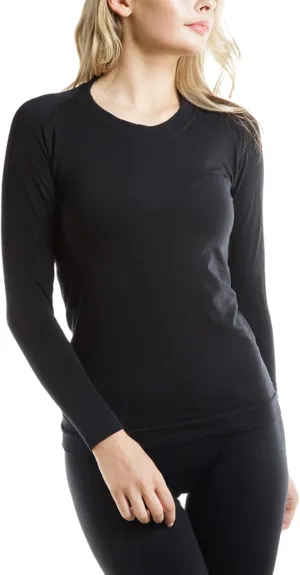 Relaxsan Zero 3220 – Women's Thermal Long Sleeves Vest Breathable Baselayer Underwear in Dryarn Fiber and Merino Wool