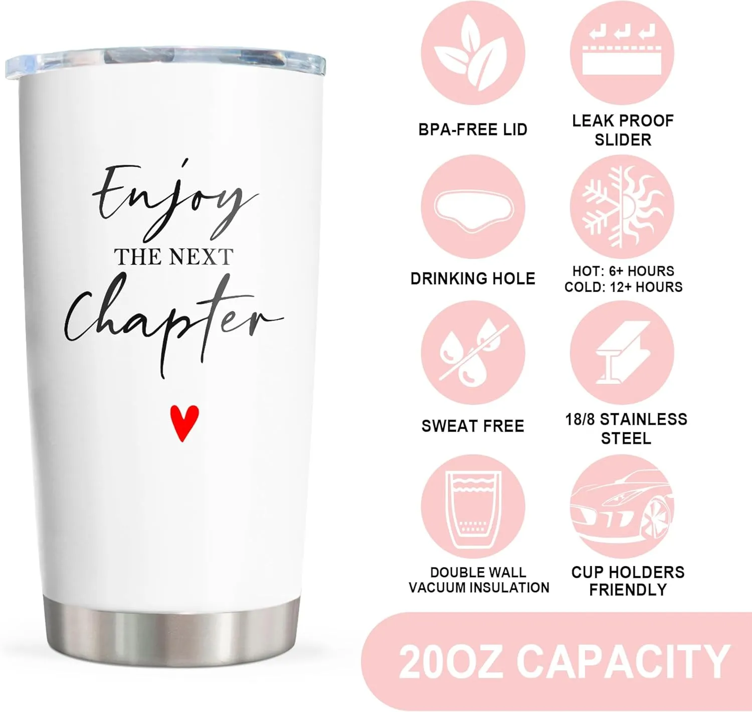 Retirement Gift for Woman, Retirement Gifts for Women, Birthday Gifts for Women, Graduation Gift, Best Retired Present, Farewell/Goodbye/Going Away Present for Coworkers Tumbler 20oz