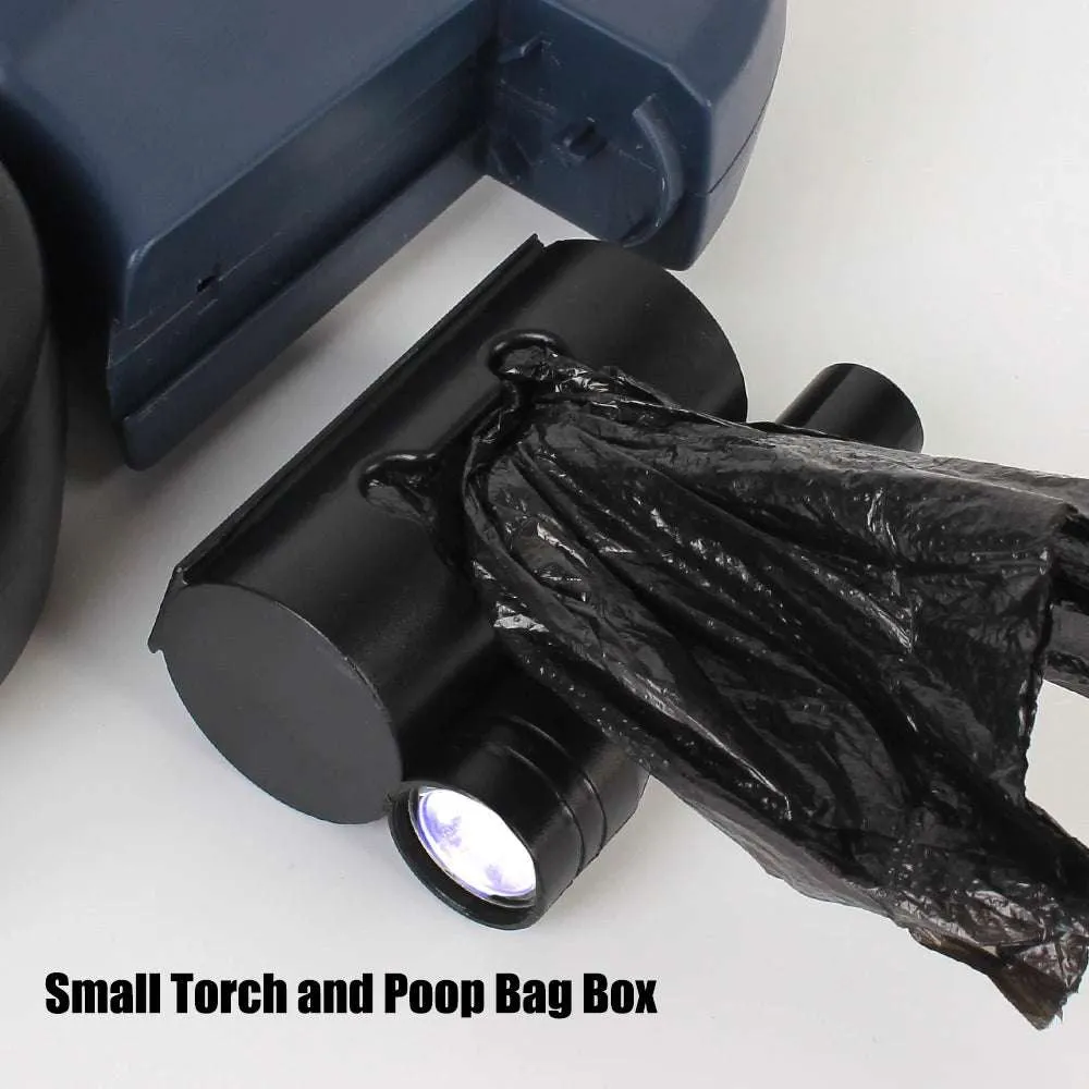 Retractable Dog Leash for 2 Dogs with LED Light and Waste Bag Dispenser - Durable Comfort