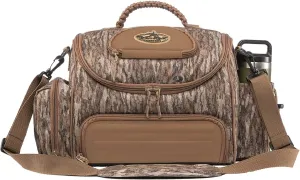 Rig'Em Right Waterfowl Lock and Load Duck Hunting Blind Bag with Molded Ammo Compartments, Sunglasses Case, Drink Holder and More (Mossy Oak Bottomland Camo)