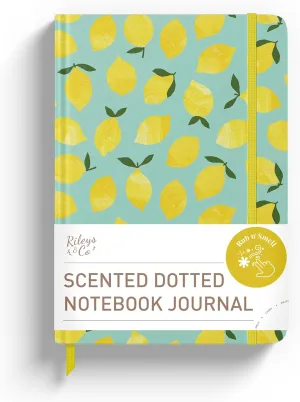 Rileys & Co Dotted Journal Notebook, Dot Grid Hardcover Notebook, Thick Paper Journal, Motivational Journal, 8x6 inches, For Notes - (Lemon) notebook