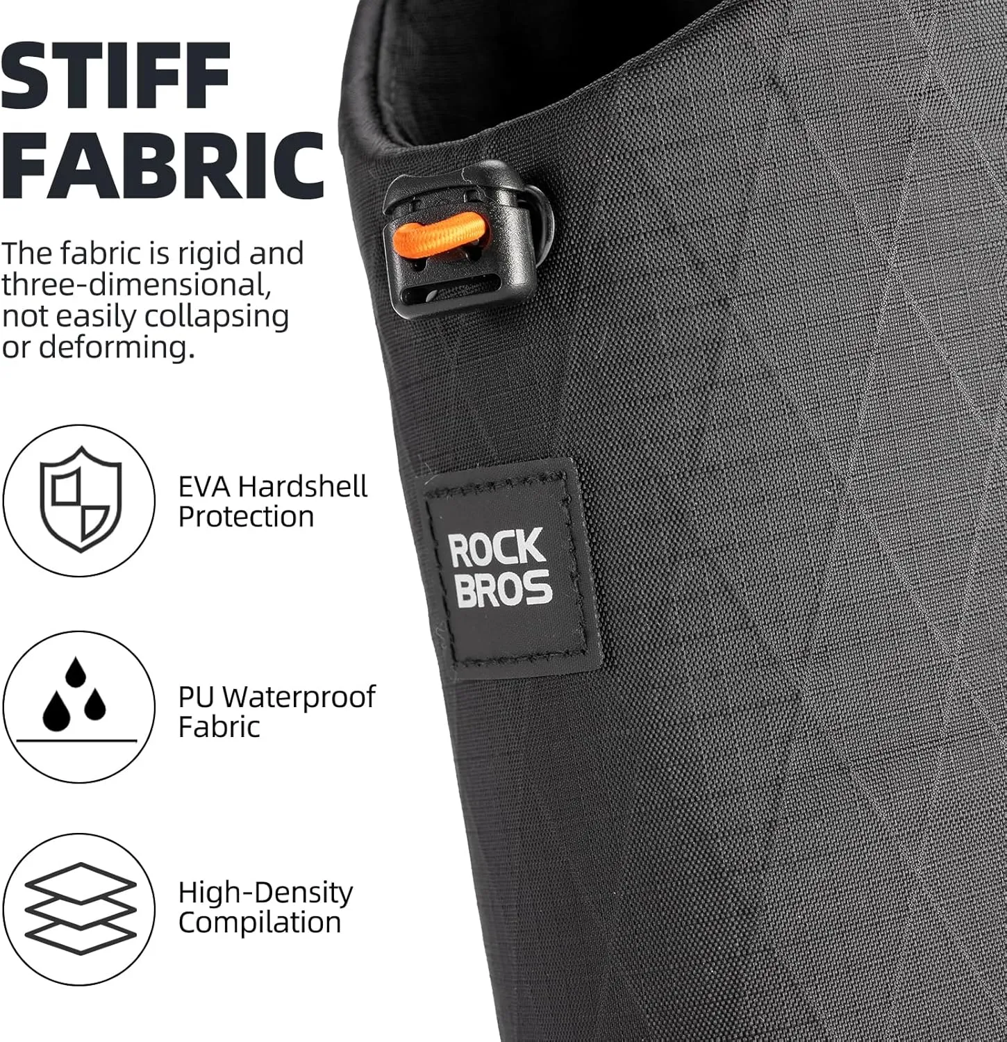 ROCKBROS Electric Scooter Bag, Bike Handlebar Bag with External Water Bottle Holder, 1.5L Magnetic Snap Storage Bag for Electric Scooters,Ebike and Folding Bicycles，Black