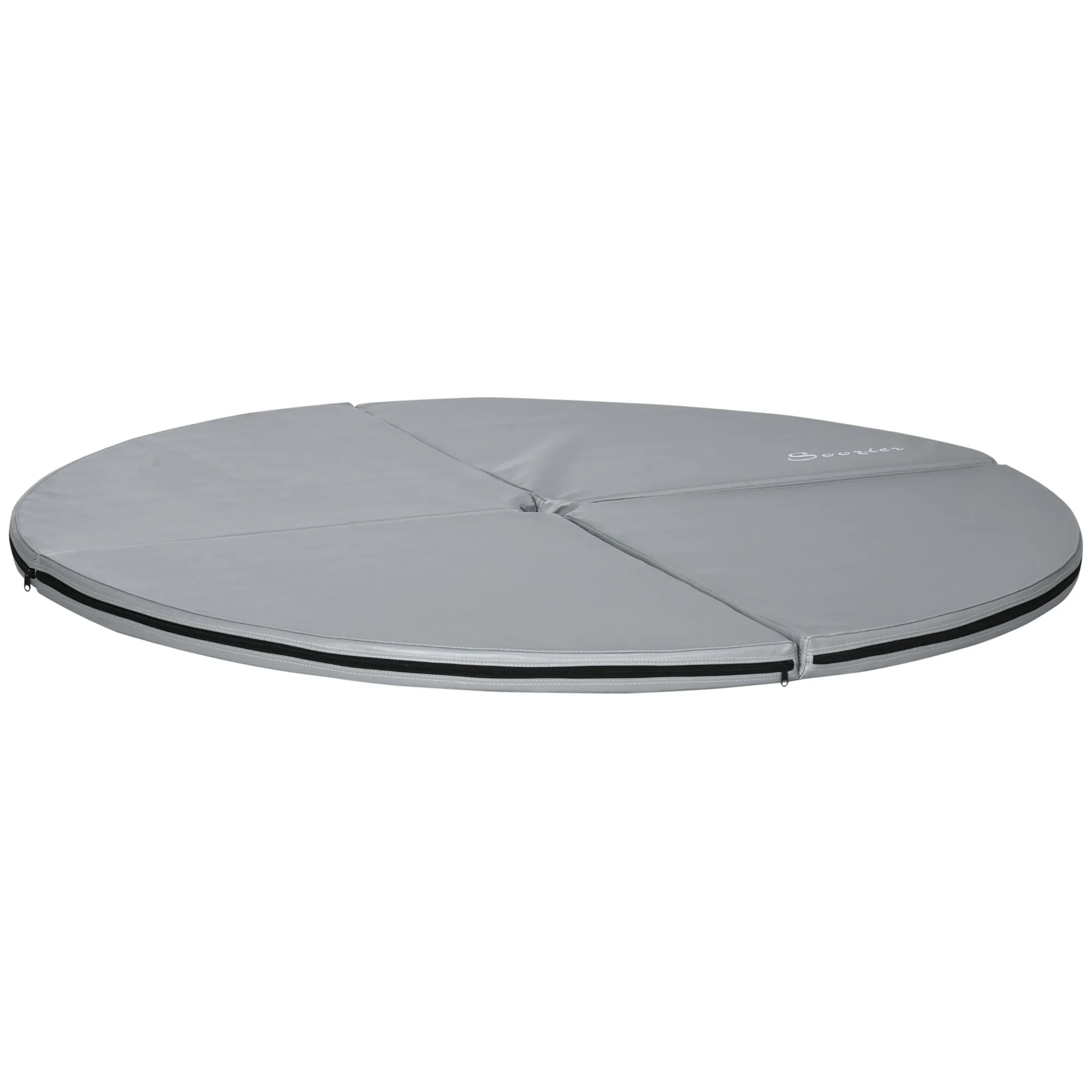 Rootz Foldable Pole Dance Mat - Dance Cushion - Safety Pad - 5cm Thickness for Injury Prevention - Ø 150cm - Grey Plastic Coating