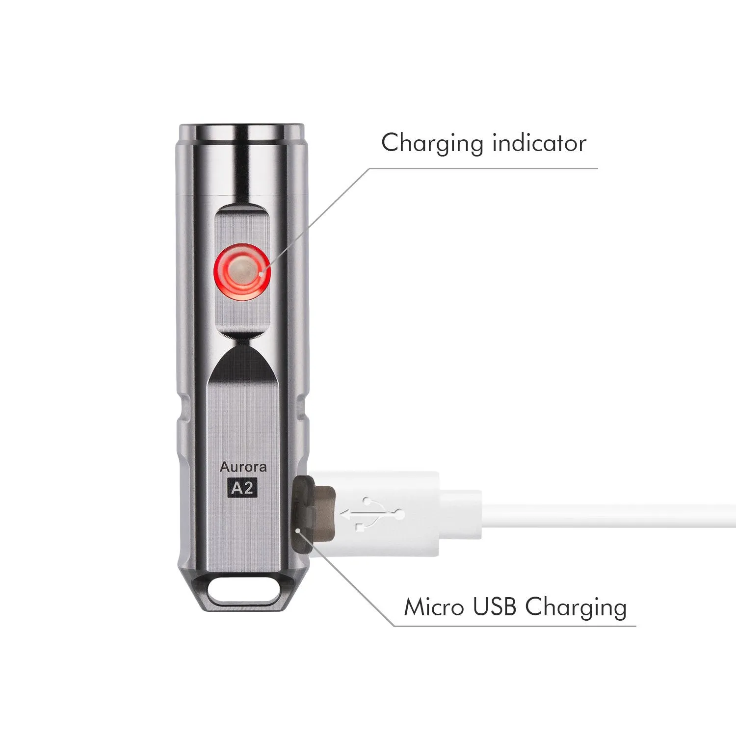 RovyVon Aurora A2x Stainless Steel LED Keychain Flashlight