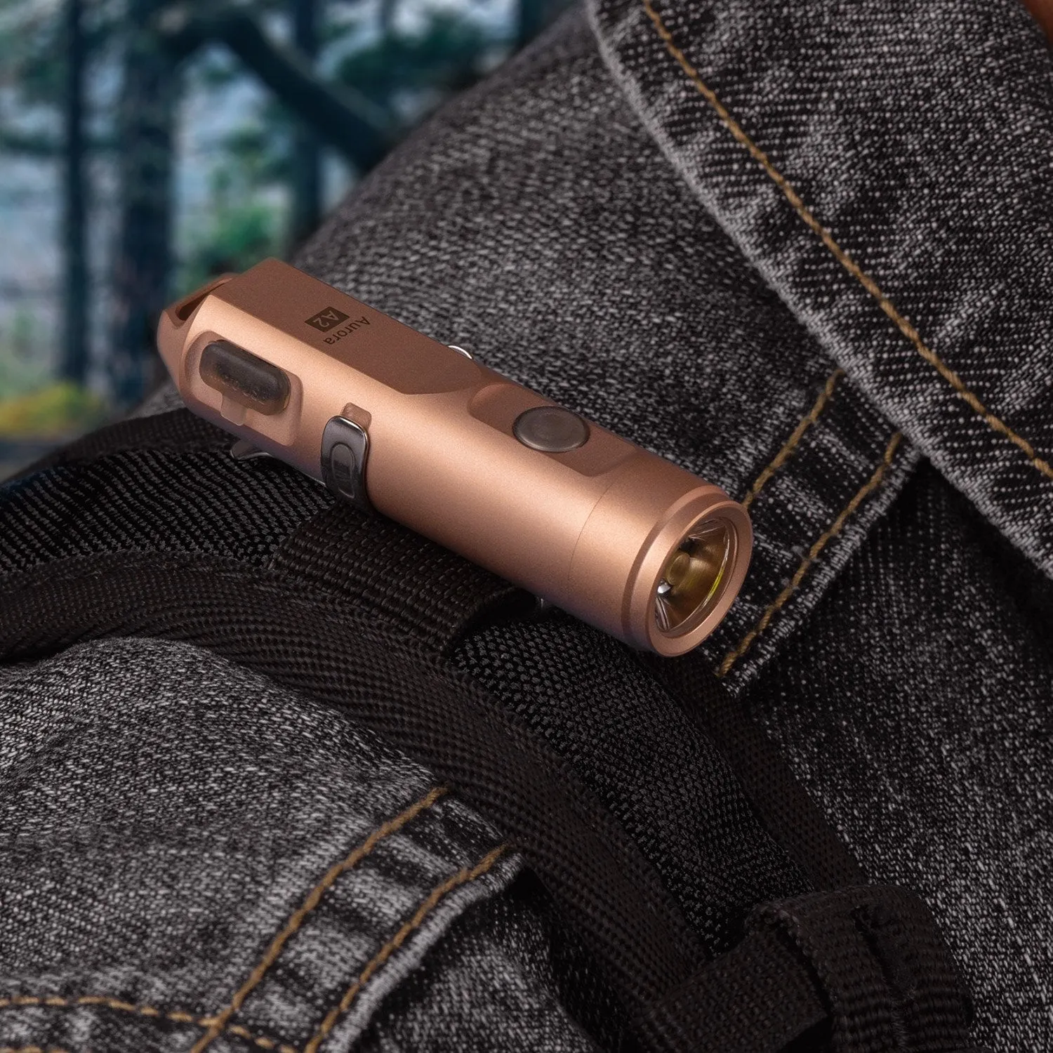 RovyVon Aurora A2x Stainless Steel LED Keychain Flashlight