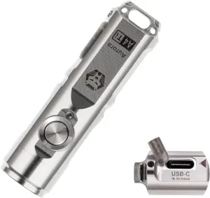 RovyVon Aurora A4 EDC Keychain Flashlight - Upgraded 4th Gen, USB C Rechargeable, Titanium 650 Lumens Super Bright Handheld Light, Five Lighting Modes, Mini for Everyday Carry