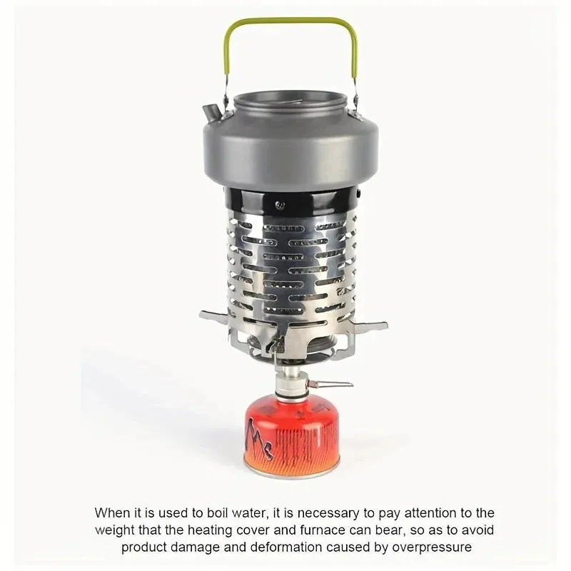 Royaleva Ultralight Mini Camping Stove - Portable Outdoor Gas Heater with Steel Cover
