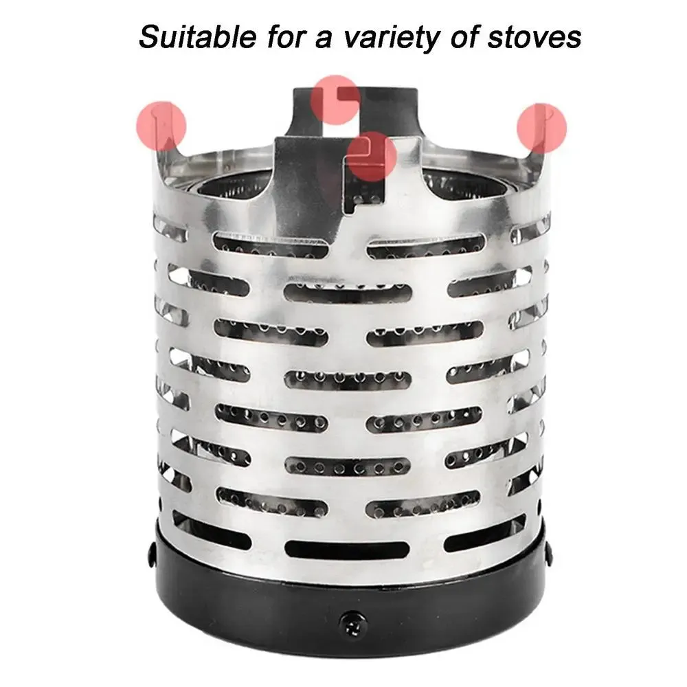 Royaleva Ultralight Mini Camping Stove - Portable Outdoor Gas Heater with Steel Cover