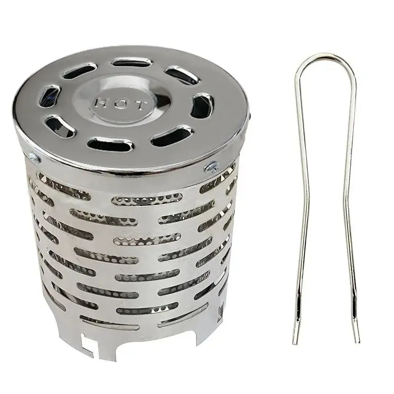 Royaleva Ultralight Mini Camping Stove - Portable Outdoor Gas Heater with Steel Cover
