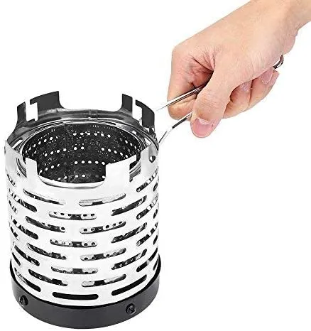 Rynx | Dilwe Camping Burners Camping Mini Heater Portable Stainless Steel Tent Heating Cover with Handle and Storage Bag Camping Heating Equipment