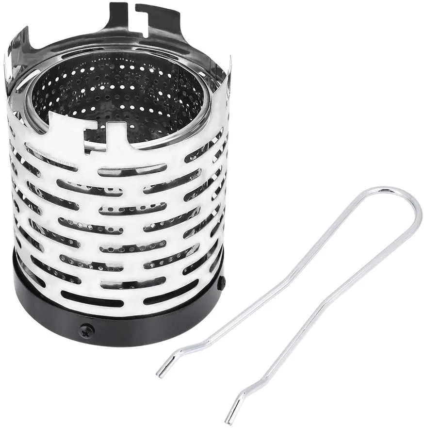 Rynx | Dilwe Camping Burners Camping Mini Heater Portable Stainless Steel Tent Heating Cover with Handle and Storage Bag Camping Heating Equipment