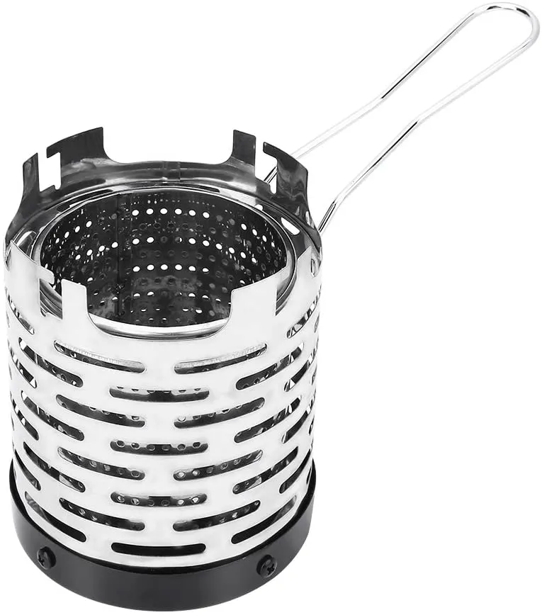 Rynx | Dilwe Camping Burners Camping Mini Heater Portable Stainless Steel Tent Heating Cover with Handle and Storage Bag Camping Heating Equipment