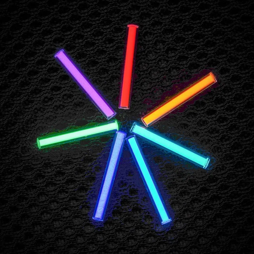 sayram 2pcs Glass Luminous Tube, Rare Earth Luminous Stick, Glow Bar in The Dark Tril Vial Alternative, DIY for EDC Accessories Decoration