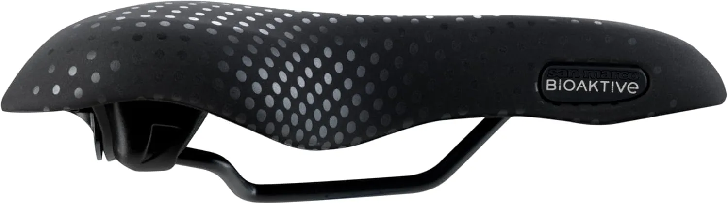 Selle San Marco Unisex – Adults BIOACTIVE Trekking Open Fit Gel Saddles, Black Suede, S