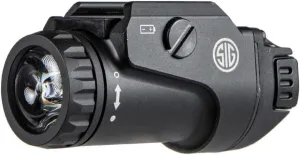Sig Sauer Foxtrot1X 450 Lumens Compact Durable Tactical Rail-Mounted Handgun Flashlight with Ambidextrous Push-Button Side Switches, Black
