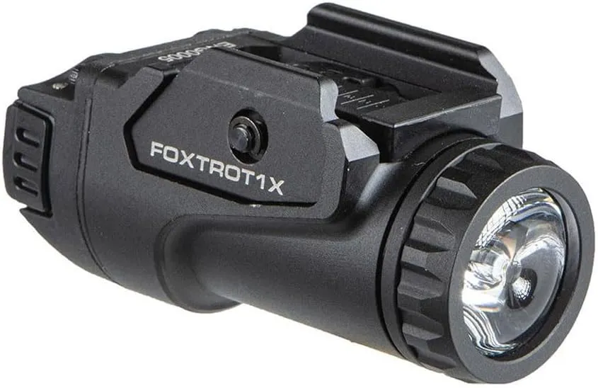 Sig Sauer Foxtrot1X 450 Lumens Compact Durable Tactical Rail-Mounted Handgun Flashlight with Ambidextrous Push-Button Side Switches, Black