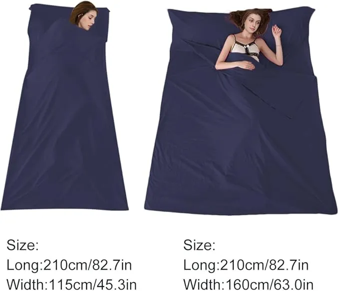 Sleeping Bag Liner Camping Sheets Travel Sheets for Hotel Lightweight Hotel Sheet Compact Sleep Bag Sack Breathable Travel Sleeping Bag for Hotels Camping Youth Picnic Adult Compact Sacks