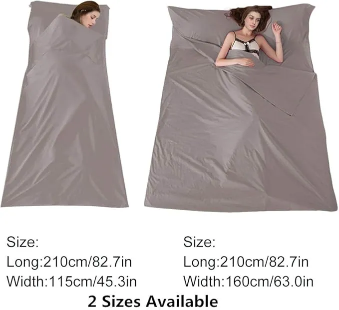 Sleeping Bag Liner Camping Sheets Travel Sheets for Hotel Lightweight Hotel Sheet Compact Sleep Bag Sack Breathable Travel Sleeping Bag for Hotels Camping Youth Picnic Adult Compact Sacks