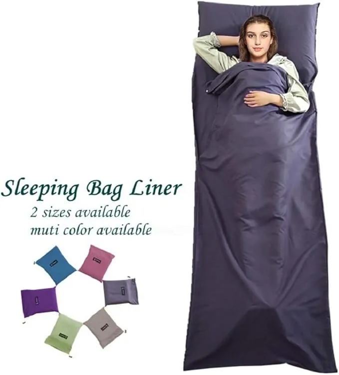 Sleeping Bag Liner Camping Sheets Travel Sheets for Hotel Lightweight Hotel Sheet Compact Sleep Bag Sack Breathable Travel Sleeping Bag for Hotels Camping Youth Picnic Adult Compact Sacks