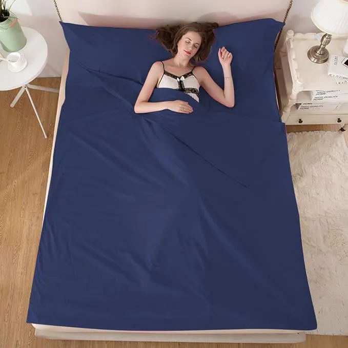 Sleeping Bag Liner Camping Sheets Travel Sheets for Hotel Lightweight Hotel Sheet Compact Sleep Bag Sack Breathable Travel Sleeping Bag for Hotels Camping Youth Picnic Adult Compact Sacks