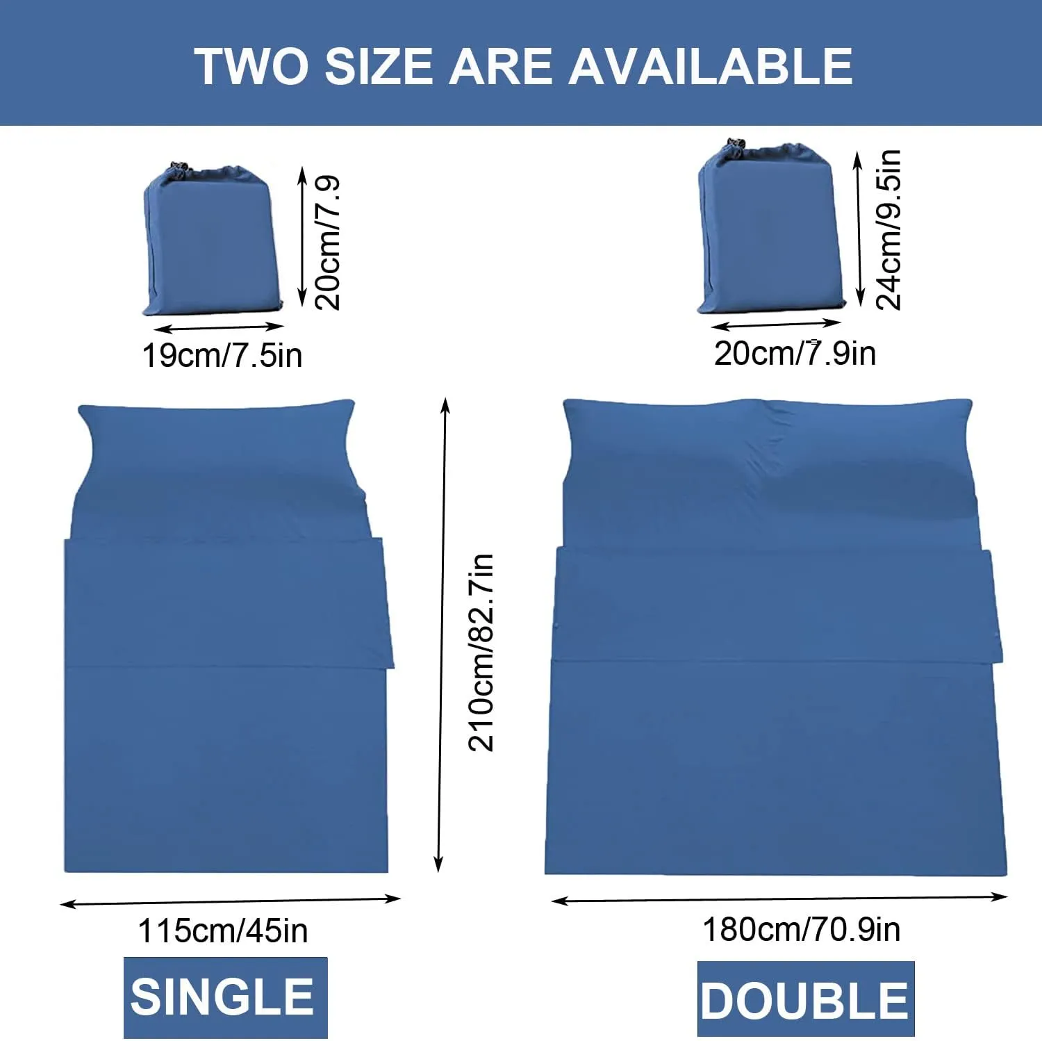 Sleeping Bag Liner Portable Travel Camping Sheets Lightweight and Compact Sleeping Sack Sheets for Adults Comfortable Liners for Traveling Hotel Camping Picnic Hostels Backpacking