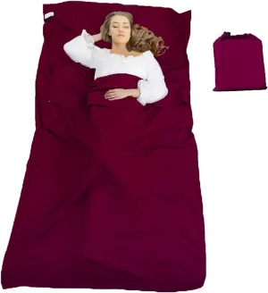 Sleeping Bag Liner Portable Travel Sleeping Sack Sheets Lightweight and Compact Camping Sheets for Adults Comfortable Liners for Traveling Hotel Camping Picnic Hostels Backpacking