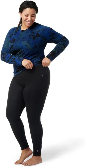 Smartwool Women's Plus Size Classic Thermal Merino Wool Base Layer — Mid Rise Bottom (Slim Fit) Black