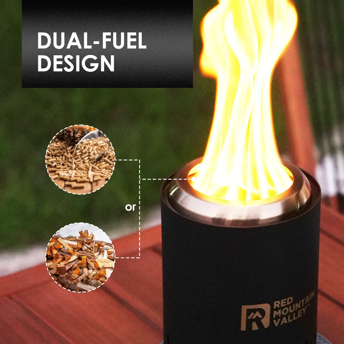 Smokeless Tabletop Fire Pit with Mat, Portable Mini Low Smoke Camping Stove, Stainless Steel, Black