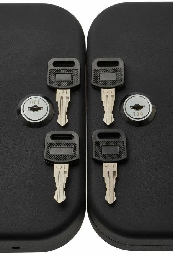 SnapSafe Portable Lock Box for Guns and Valuables, 2 Pack - Includes 2 Lock Boxes (Keyed Alike), 4 Keys and 1500 Pound Patented Security Cable - Thick 16-Gauge Steel - An Ideal Car Gun Safe