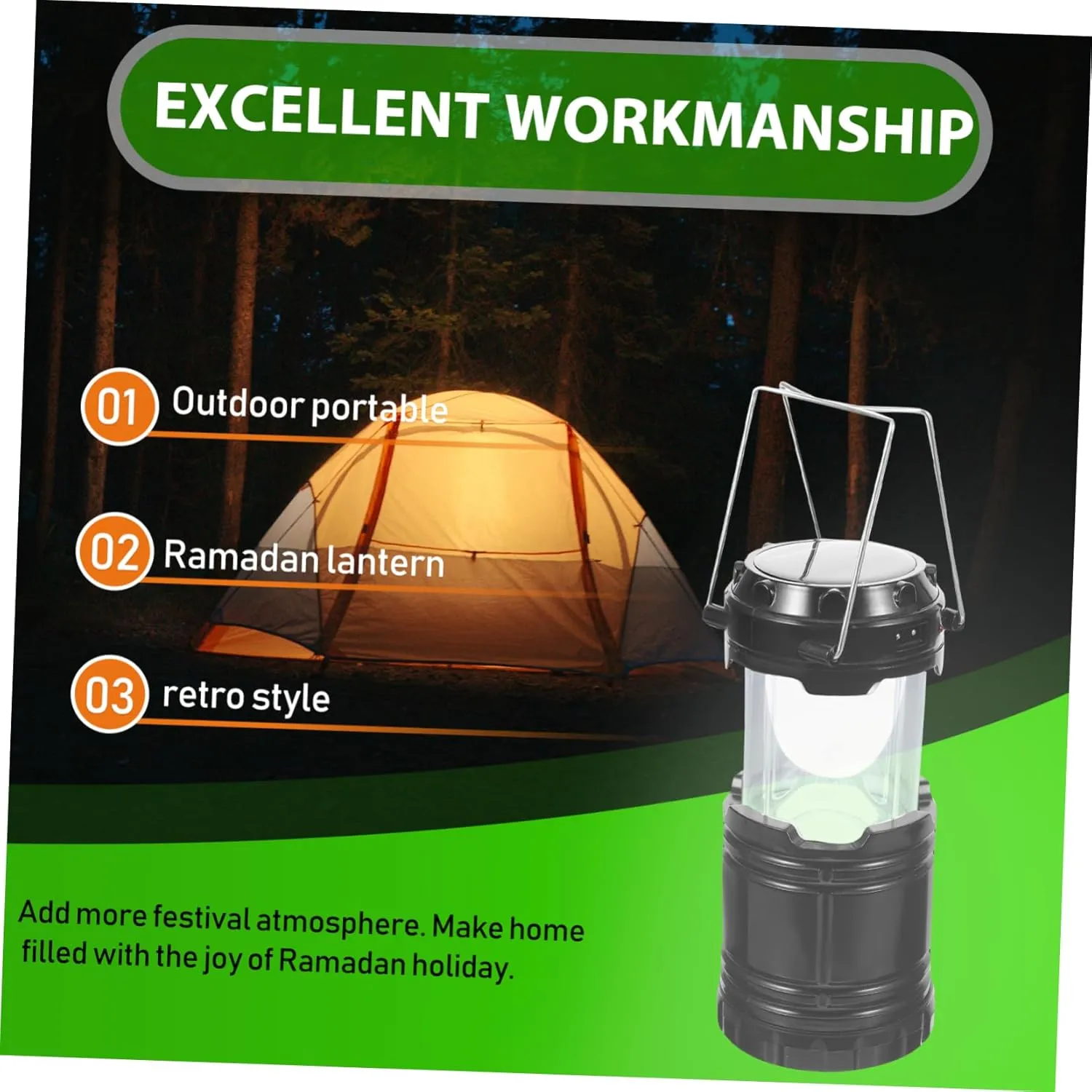 Solar Lanterns for Outside Camping Lights for Tent Solar Camping Light Tent Lamp Random Color