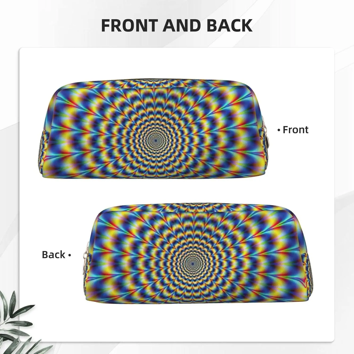 Spiral Optical Illusion Gif Print Versatile Storage Pouch Makeup Bag Travel Office Small Items Organizer Bag