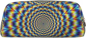 Spiral Optical Illusion Gif Print Versatile Storage Pouch Makeup Bag Travel Office Small Items Organizer Bag