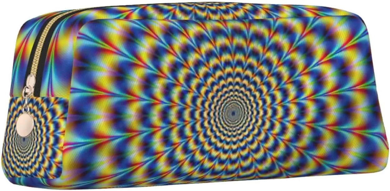 Spiral Optical Illusion Gif Print Versatile Storage Pouch Makeup Bag Travel Office Small Items Organizer Bag