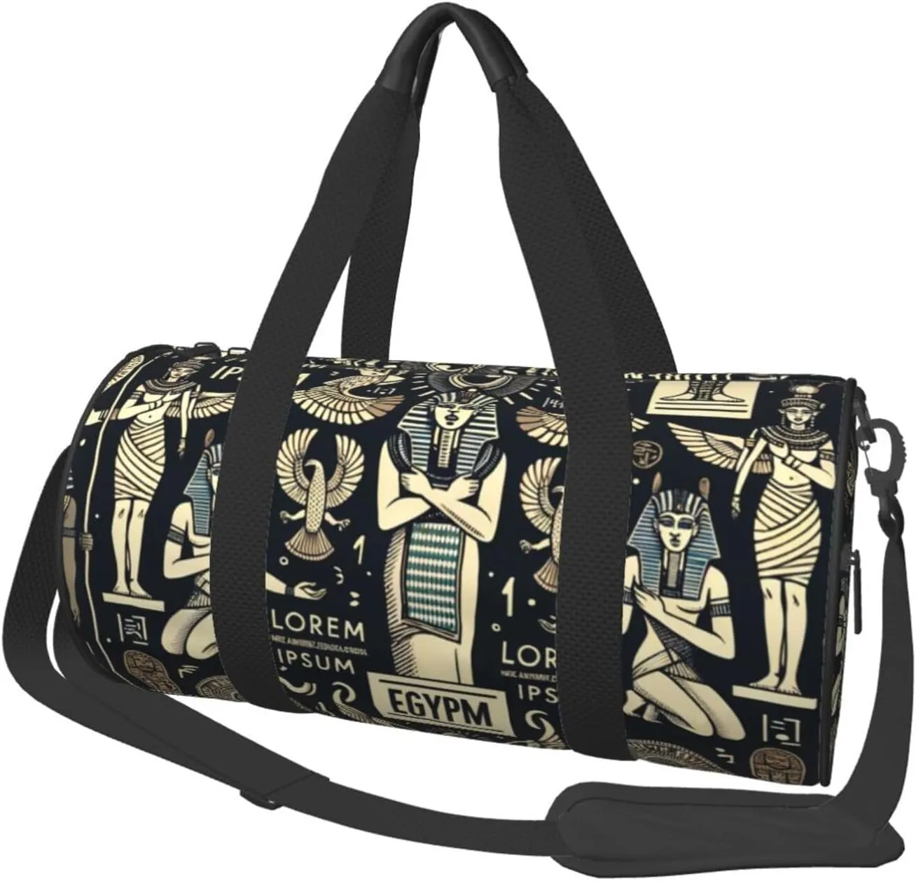 Sports Duffel Bag Ancient-Egyptian-Gods Foldable Travel Tote Bag Weekender Sleepover Carry On Bag