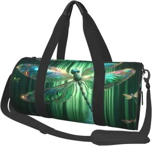 Sports Duffel Bag Jewel-Dragonfly Foldable Travel Tote Bag Weekender Sleepover Carry On Bag