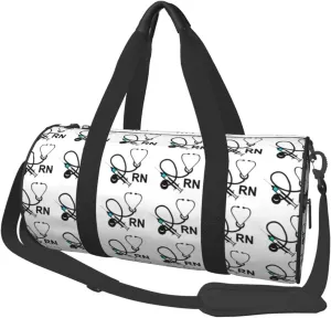 Sports Duffel Bag Registered-Nurse-Rn-Gift Foldable Travel Tote Bag Weekender Sleepover Carry On Bag