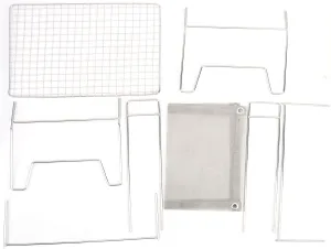 Stainless Steel Folding Grill, Outdoor Barbecue Stove Folding Grill with Baking Net BBQ Camping