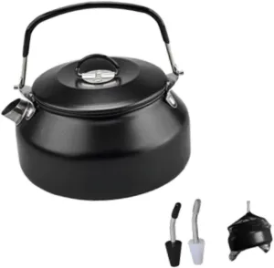 Stainless Steel Tea Kettle Coffee Pot Compact Travel Large Capacity Kettle Mini Portable Kettle for Picnic Camping Road Trip
