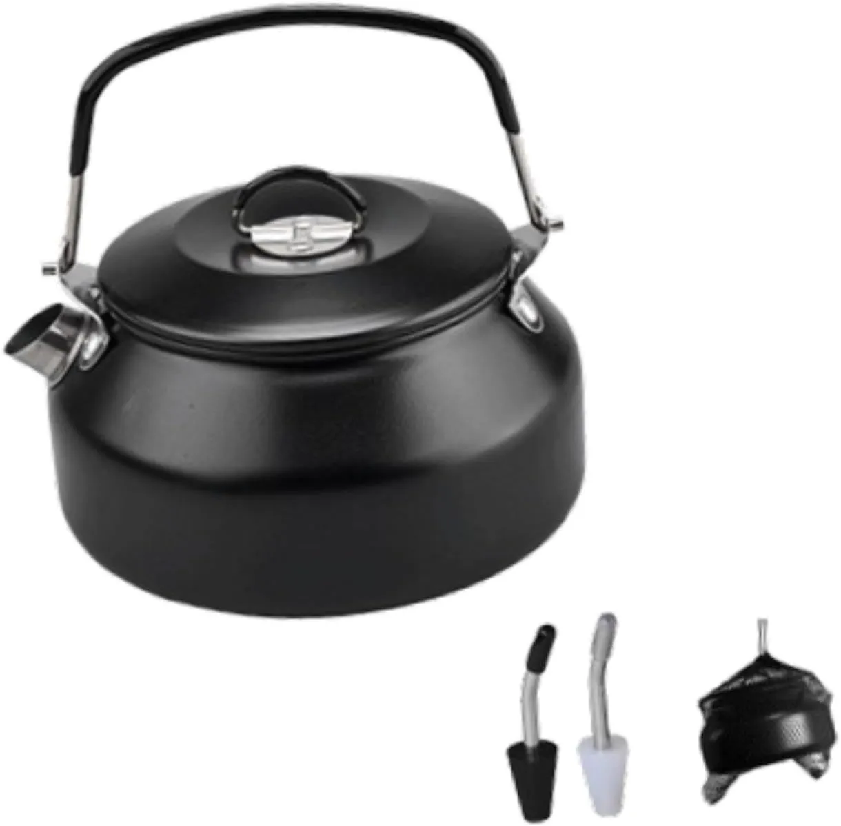 Stainless Steel Tea Kettle Coffee Pot Compact Travel Large Capacity Kettle Mini Portable Kettle for Picnic Camping Road Trip