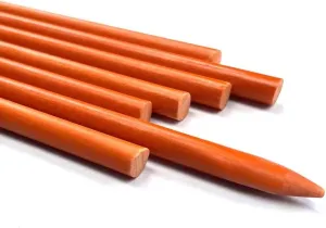 Stakes for Gardening Fence Stakes Garden Stakes Fiber Stakes, 1/4" Dia'x 3 FT, 100pcs, Orange