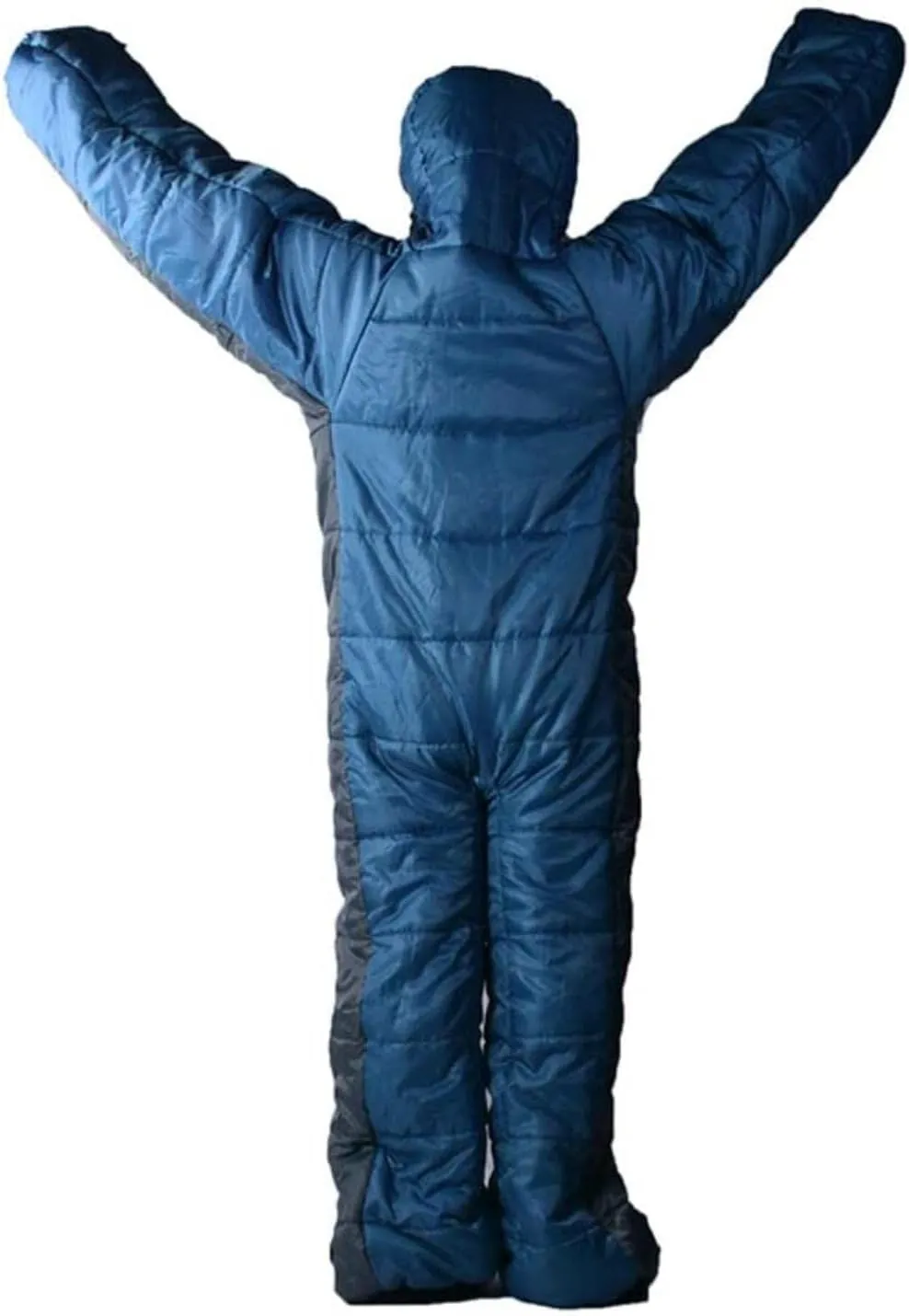 Standing 3 Season Full Body Sleeping Wear Adult Wearable Sleeping Bag Suit for Camping, for Travel Outdoor Hiking,Human Shaped,Zipper Design