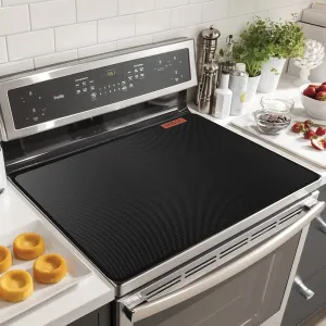Stove Top Covers For Electric Stove Mat, Heat-Resistant Glass Surface Cover Fireproof Waterproof Oilproof 30 X 21 Inches Black