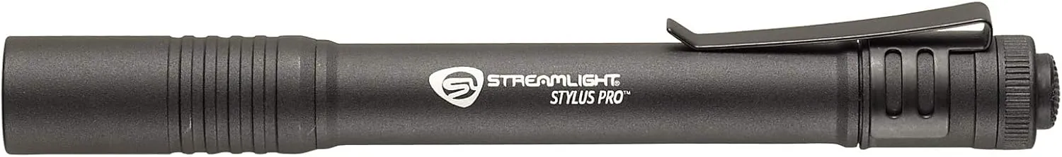Streamlight 66118 Stylus Pro 100-Lumen Penlight with 2 AAA Alkaline Batteries, Black